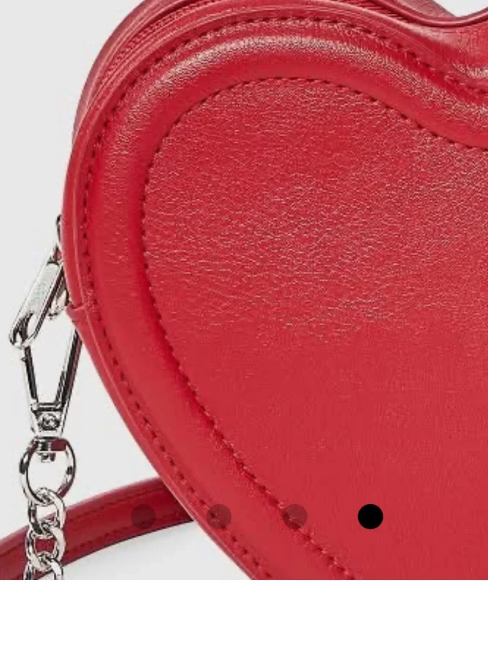 Art Class Girls' Valentine's Day Studded Heart Shaped Crossbody Bag, Red